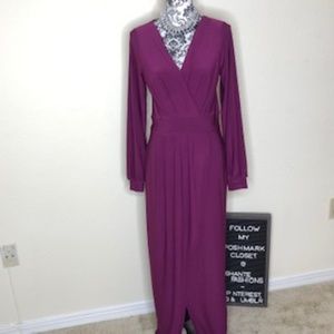 Amethyst Long Sleeve Wrap Dress